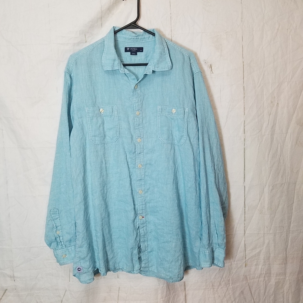 Cremieux classics linen button up shirt
